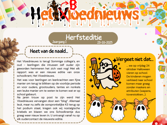 Schoolkrantje Het Vloednieuws Herfsteditie 2025
